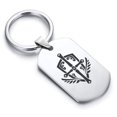 thumbnail image 1 of Stainless Steel Cleric Fantasy Class Dog Tag Keychain Circle Ring, 1 of 2