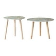 thumbnail image 5 of Benjara Byle 16- 20" Side Table Set of 2- Floral Design- Cherry Blossom- Blue, 5 of 6