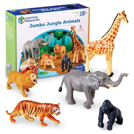 UPC: 0765023806939 | Learning Resources Jumbo Jungle Animals Preschool Learning Toy Boys Girls Ages 2 3 4+