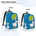 thumbnail image 4 of Naloa Canvas Backpack for Men Women Goose Holding an Umbrella Print Rucksack Casual Travel Daypack Large and Small Durable College Tote Satchel Bookbag for Teens, 4 of 8
