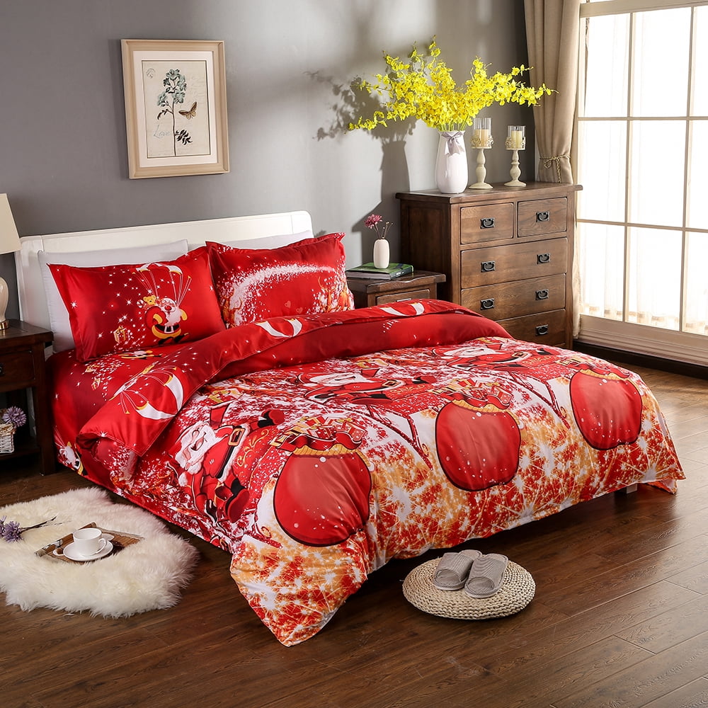 Details about   Clildren bedding set Christmas Santa 3D printed Duvet Quilt Cover Set Bed Linen 