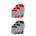 thumbnail image 1 of 6 cubos de compresión para maletas, organizadores extensibles para viajes. negro rojo, 1 of 9