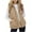 Khaki, variant on Diufon Winter Vest For Women Lightweight Stand Collar Zip Up Button Coat Sleeveless Warm Jacket with Pockets