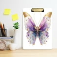 thumbnail image 6 of Wobogo Pastel Butterfly Acrylic Writing Pad Gold Clip Stardard Size A4 Office Decorative for Students Workers 12.5×9in, 6 of 10