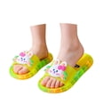 thumbnail image 3 of Toddler Kids Light Up Slide Sandals Soft LED Flashing Slippers Casual Summer Shoes for Boys Girls Indoor Outdoor Yellow Size 9-9.5 Years, 3 of 5