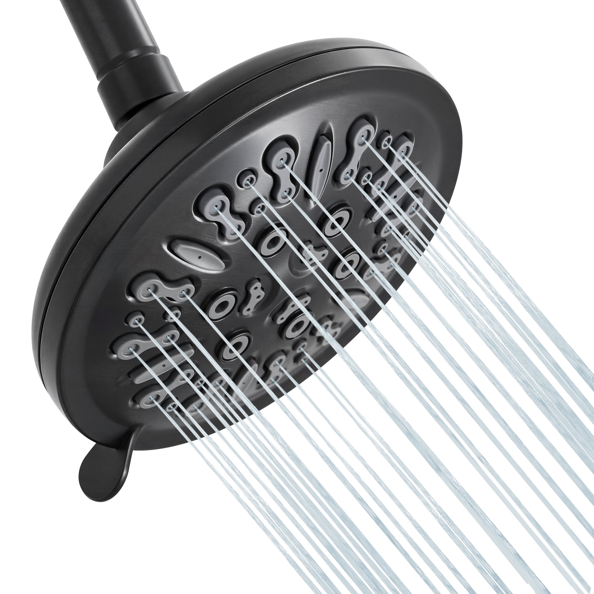 Akicon Shower Head High Pressure Rain Shower Head, 8-Setting 5.5 Inch Fixed Showerhead with Adjustable Angle, Anti-Clogging Nozzles, Easy Install, Excellent Replacement for Bathroom