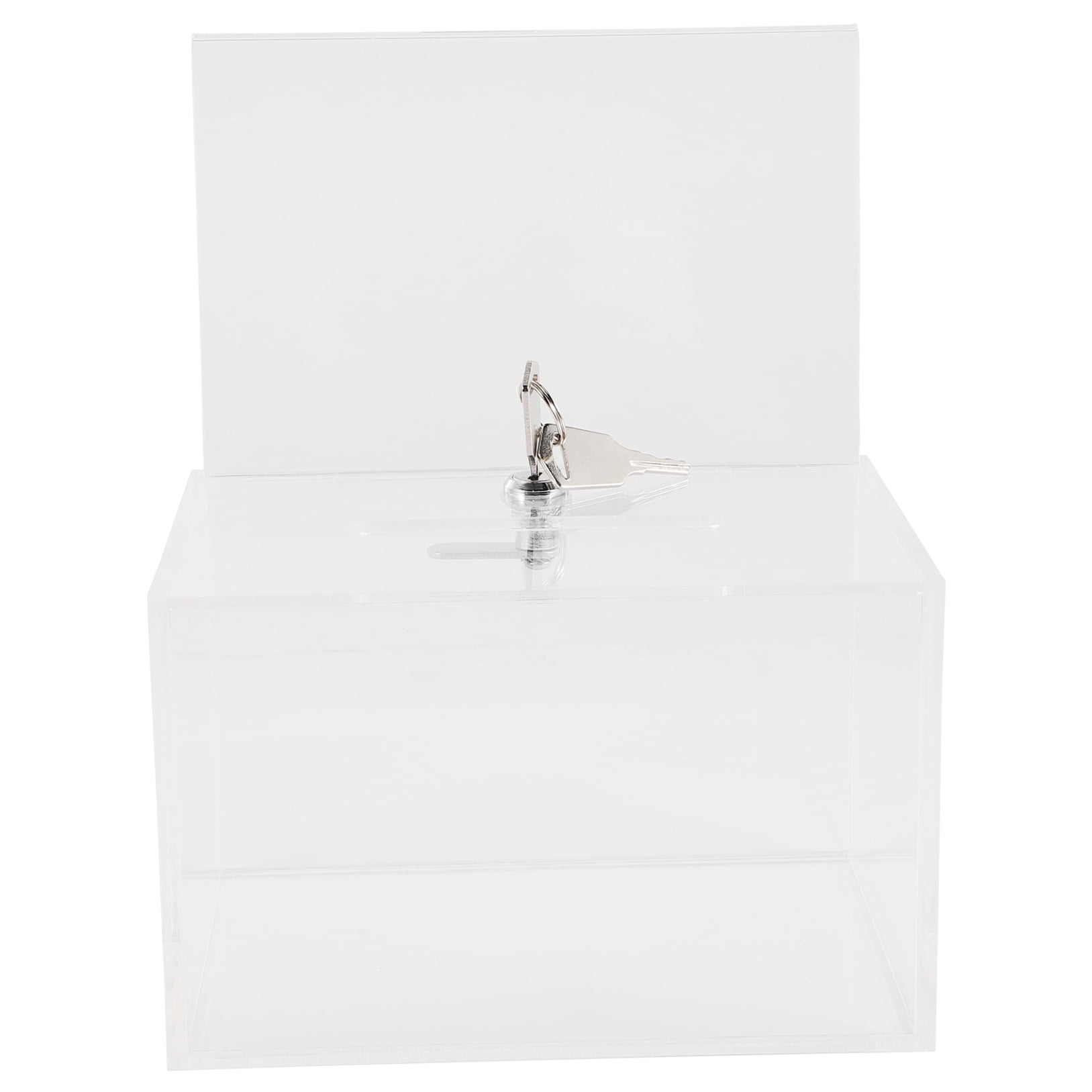 SOPOTUTU Raffle Ticket Container Donation Box Transparent Plastic 1 Set Letter Storage