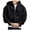 Black, variant on felwors Men's Oversized Zip Up Hoodie Fleece Sweatshirts with Pockets Long Sleeve Winter Jackets Coffee for Size XL