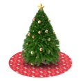 thumbnail image 3 of 36 Inch Christmas Tree Skirt – Velvet Plush Tree Mat, Soft Thickened Polyester with Red Ties, Single-Sided Printing, Available in 30in/36in/48in, Perfect for Holiday Xmas Tree Decoration, 3 of 7