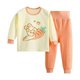 thumbnail image 1 of Gibobby Conjunto de dos piezas de sudadera y pantalón para niños Pantalones de cintura alta de primavera + Camiseta con patrón de dibujos animados lindo(Naranja, 6-12 Meses), 1 of 5