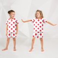 thumbnail image 5 of Red Polka Dots Pattern Summer Pajama Set Soft Cotton Short Sleeve Sleepwear 2PCS Pajama Sets Breathable Lounge Set Size 5Y, 5 of 7