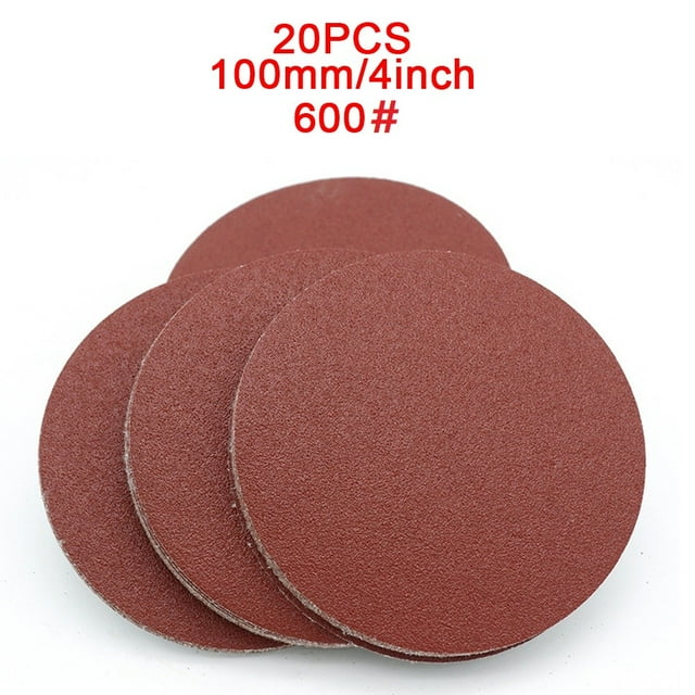 20 Pcs Disque de Papier de Verre Spécial 4 Pouces/100mm 40-2000 pour Polissage Rond