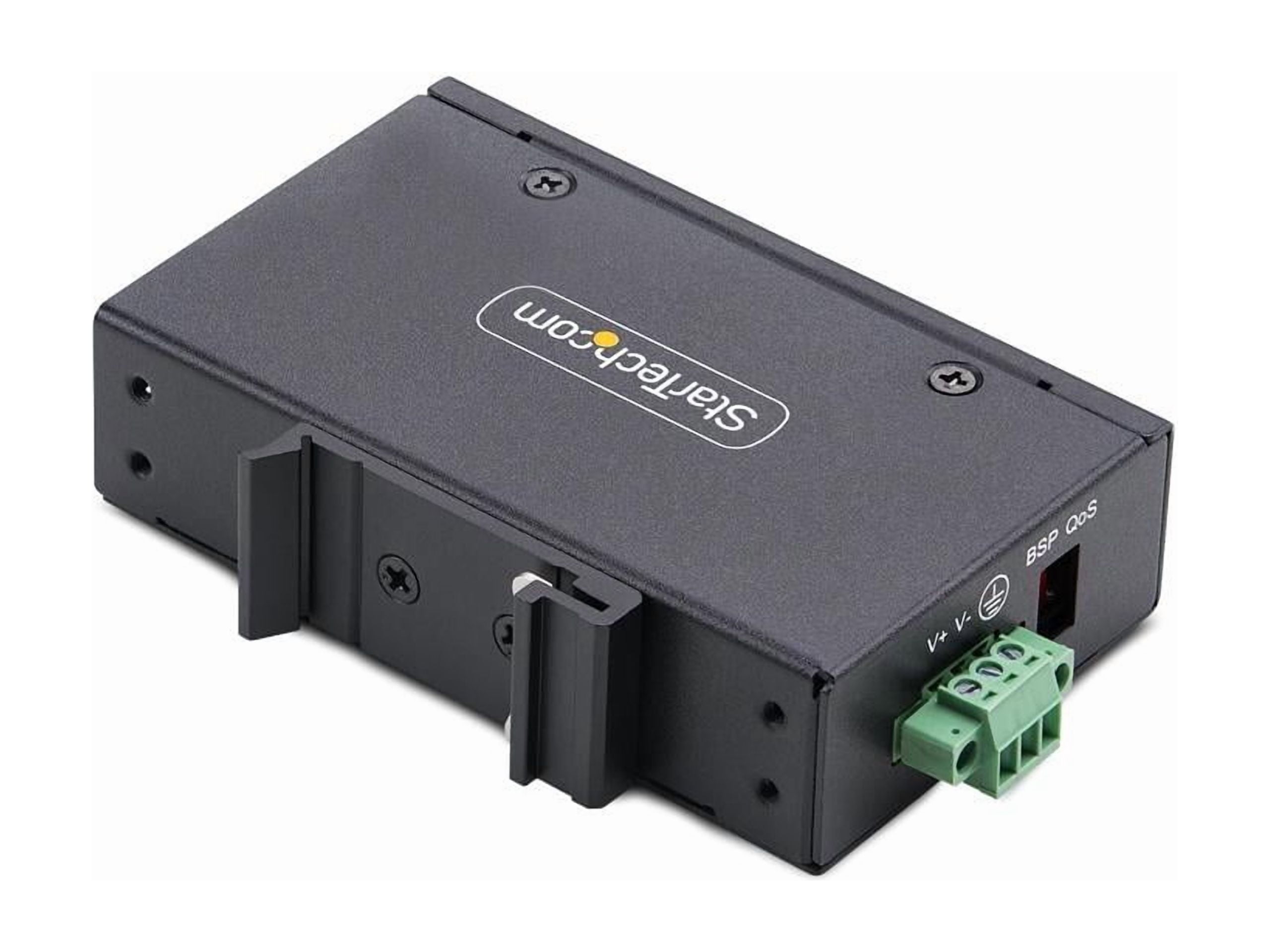 StarTech.com 5-Port Unmanaged Industrial Network Switch, 10/100/1000 Ethernet, DIN Rail/Wall-Mount, IP30 Rated, -40F-167F, 9~60V DC, TAA