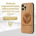 thumbnail image 2 of Case Yard Wooden Case Outside Soft TPU Silicone, Slim Fit Shockproof Wood Protective Phone Cover for Girls Boys Men and Women, Supports Wireless Charging Air Force 2 Design case for iPhone-11-Pro, 2 of 7