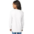 thumbnail image 6 of Hanes Kids' Garment Dyed Long Sleeve T-Shirt White XL, 6 of 8