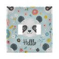 thumbnail image 2 of 3 Gang Light Switch Cover Plate Hello Panda Face Wall Plate Decorate Electrical Outlet Cover Plates 4.56”x4.48”, 2 of 8