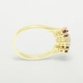 thumbnail image 4 of LBG British Made 18k Yellow Gold Womens Ring Natural Opal & Pink Tourmaline Anniversary Ring - 33 size options - Size 7.5, 4 of 5