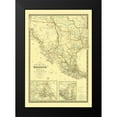 thumbnail image 2 of Unknown 14x18 Black Modern Framed Museum Art Print Titled - New Map of Mexico and Texas - 1840, 2 of 5