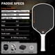 thumbnail image 5 of Pala de Pickleball JUNDKSO T700 Fibra de Carbono Aprobada por USAPA, 5 of 8