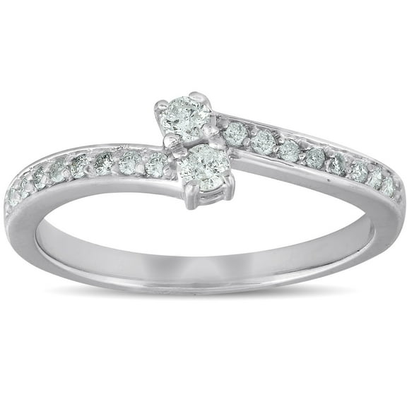 Empire Jewel 14K White Gold Plated Wedding Anniversary Ring - Round Cut 1.3 Ct Lab Created Diamond Wedding Anniversary Rings - Forever Diamond Ring for Women's - Party Wear Diamond Rings for Women's