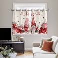 thumbnail image 4 of Gnomes Valentines Kitchen Curtains Window Panels, Pink Red Love Heart Eucalyptus Rustic Insulated Window Treatment Curtain, Grommet Curtains for Bedroom/Living Room/Bathroom, 2 Piece 42"Wx45"L, 4 of 8