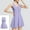 Purple, variant on Woman Dress Fashion Solid Color Crew Neck Mid-Length Dress Casual Slim Fit Sleeveless Sundress