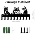 thumbnail image 4 of 1Set Dogs Key Holder Husky 10 Hooks Wall Mounted Shepherd Rack Organizer Iron Home Decor for Bag Hanging Wall Decoration, 4 of 9