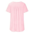 thumbnail image 6 of Summer Tops Trendy Loose Fitting Short Sleeve Tops for Women Tshirts Shirts for Women Cotton Plus Size Solid Color Tees T Shirts for Women Plus Size Loose Fit, 6 of 7