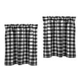 thumbnail image 3 of Window Tiers Curtains Valances for Kitchen Lattice Top Half Curtain Tier 74x61cm 2 Panle, 3 of 10