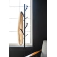 thumbnail image 4 of HAOG Freestanding Coat Tree, 18-Hooks, Black Powder-Coated Tubular Steel, 11.8 x 67.7 in, 4 of 9