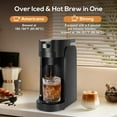 thumbnail image 3 of Single Serve Coffee Maker for K Capsule, 3 Seconds Hot with Adjustable Temperature Control, Dual Brew Modes, Transparent Water Tank & Removable Stand, Fast Brewing Coffee Machine, Black, 3 of 6