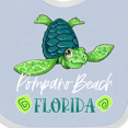 thumbnail image 4 of Inktastic Pompano Beach, Florida Happy Sea Turtle Boys or Girls Baby Bib, 4 of 4