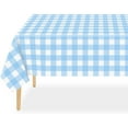 thumbnail image 2 of Manteles con bandera a cuadros de plástico Premium azul y blanco, cubiertas para mesa de Picnic, manteles para fiesta (1,2*1,2 m), 2 of 5