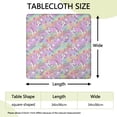 thumbnail image 2 of Colorful Cartoon Unicorn Pattern Square Fitted Tablecloth with Elastic Edge,Square Table Cover,Washable Elastic Table Cover for Home Kitchen Party Decor 34"x34", 2 of 6