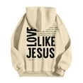 thumbnail image 3 of Love Like Jesus Christian Hoodies for Men 2025 Long Sleeve Hooded Sweatshirt with Pockets Pullover Hoody Mens Hoodies, 3 of 6