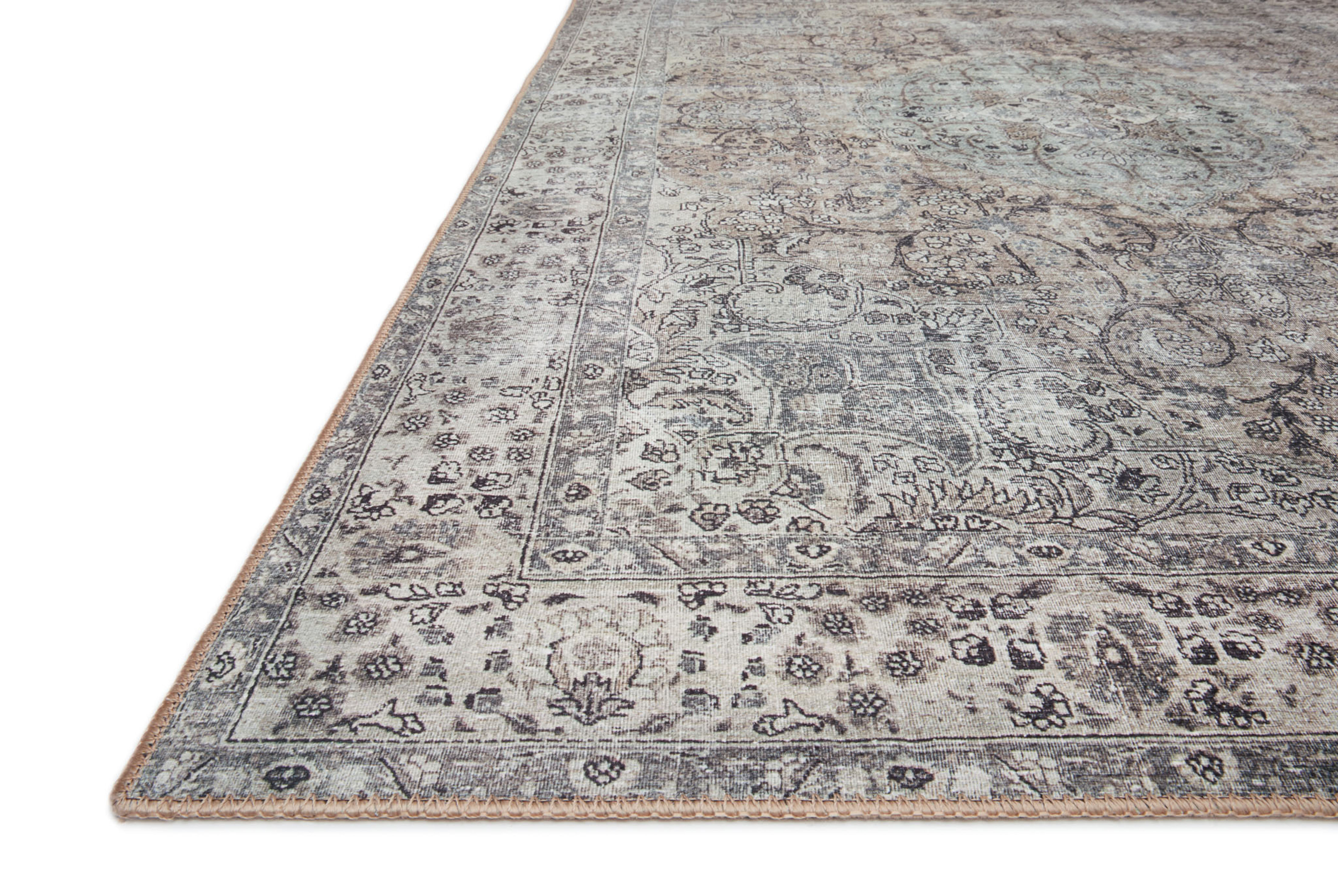 Echo Loom Anabella Taupe / Stone 2'-6" x 7'-6" Runner Rug