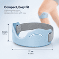 thumbnail image 3 of Adjustable Knee Support Strap Pair, Lightweight Patella Stabilizer with Hook and Loop Fit, Under Kneecap Band for Running, Hiking, Gym Training, Walking, Cycling, and Daily Exercise, Light Blue, 3 of 8