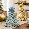 thumbnail image 4 of Small Fabric Christmas Tree Sunflower Christmas Decor Diy Sewing Kit 12X6 Inch Handmade Seasonal Decor for Farmhouse Tabletop Holiday Displays, 4 of 6