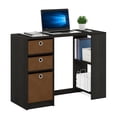 thumbnail image 4 of Pemberly Row Modern Engineered Wood Computer/Study Desk in Espresso, 4 of 6