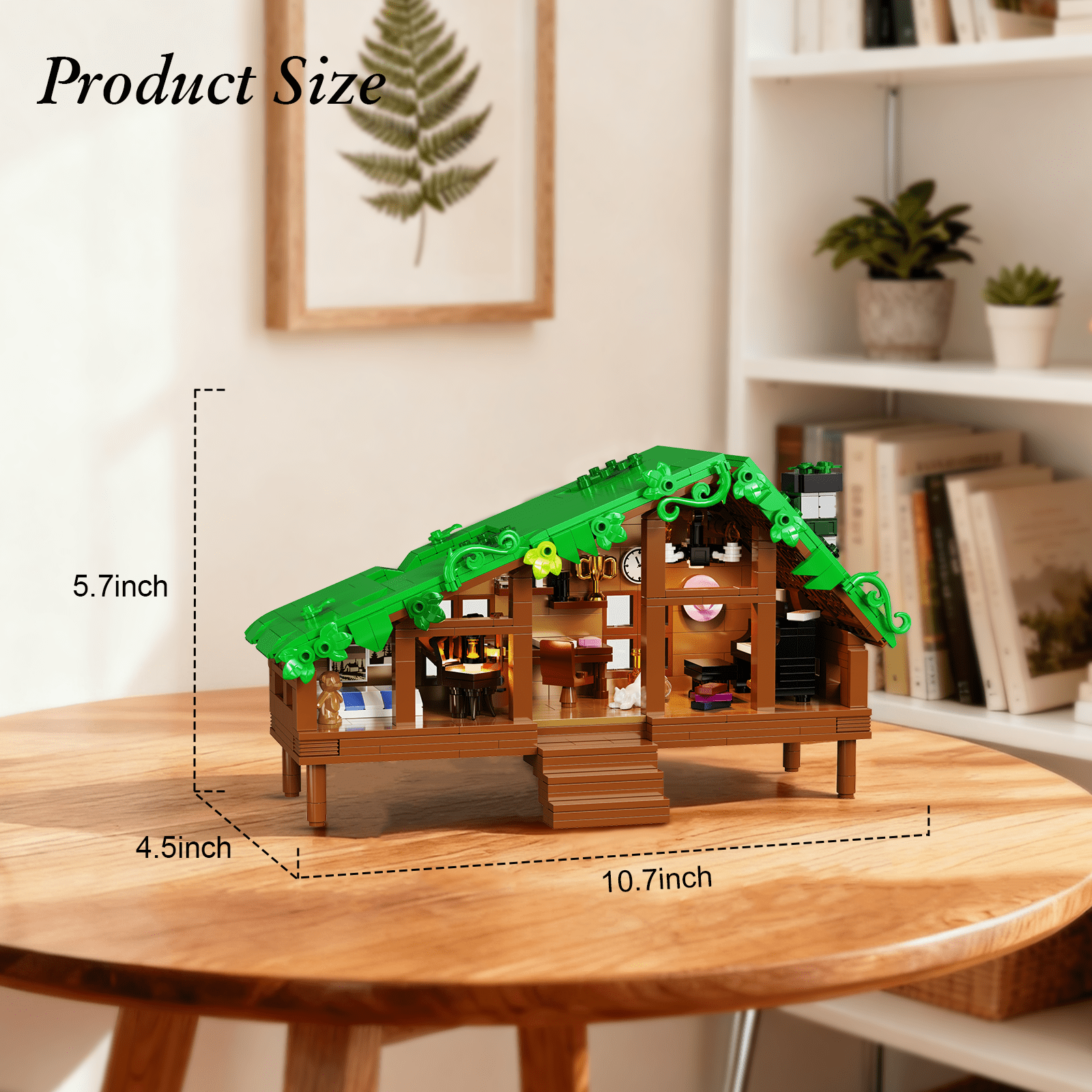 Folk Cabin Building Block Set, Mysterious Forest Cabin Model Creative Collection Toys, Christmas Birthday Gifts for Girls Adult