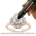 thumbnail image 7 of 1 1/10 ct. t.w Center 6.5MM Round Cut Lab Created Moissanite Diamond Solitaire Halo Engagement Ring In 14K Rose Gold Over Sterling Silver (G-H Color, VVS1 Clarity, 1.10 Cttw)-4, 7 of 7