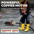 thumbnail image 4 of 1600W Electric Concrete Vibrator, 16000RPM 2HP Handheld Concrete Vibrating Tool, Hand Held Electric Concrete Vibrator Motor with 1.5” Rod & 14.75ft Flexible Shaft, 4 of 8