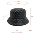 thumbnail image 2 of Xfvqtps Unisex Fisherman Hat Plush Lining Lattice Outdoor Travel Sunshade Fashion Versatile Thickened Windproof Coldproof Warm Winter Bucket Hat Black, 2 of 6