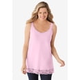 thumbnail image 5 of Woman Within Plus Size Lace-Trim V-Neck Tank, 5 of 6