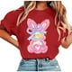 thumbnail image 1 of Tops de Manga Corta de Verano para las Mujeres Imprimir Blusa de Cuello Redondo, Moda Ligera de Poliéster Spandex, 1 of 4