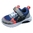 thumbnail image 2 of Hot Wheels Monster Trucks Toddler Boys' Light-Up Sneakers - Demo Derby - Blue, Gray & Orange, Size 10, 2 of 8