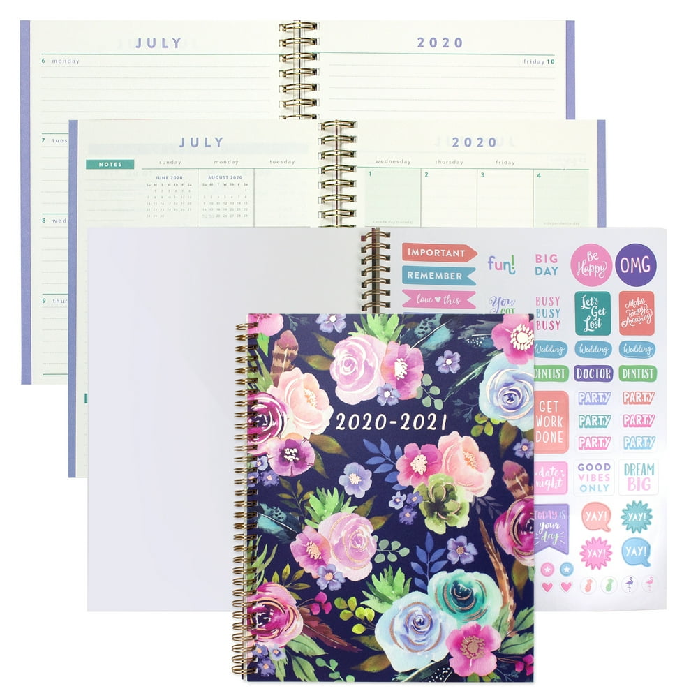 Mintgreen Large Poly Cover Weekly Monthly Planner with Recycled Paper