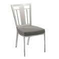 thumbnail image 1 of Hawthorne Collections 36" Modern Faux Leather Upholstered Dining Chair in Gray, 1 of 3