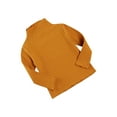 thumbnail image 3 of Douhoow Toddler Girl Ribbed Turtleneck Sweater Fall Solid Long Sleeve Slim Pullover 1-6Y, 3 of 8