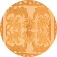 thumbnail image 1 of Ahgly Company Indoor Round Abstract Orange Modern Area Rugs, 5' Round, 1 of 4